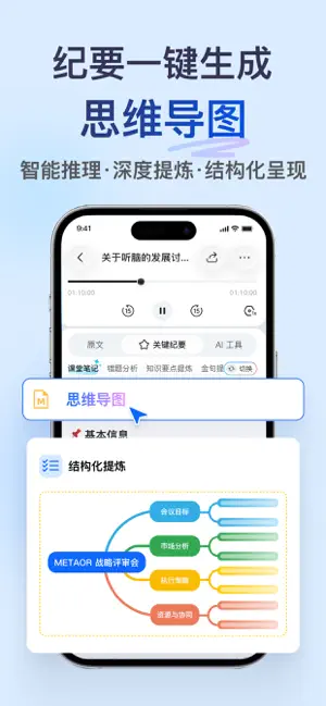 听脑AI - 实时录音转文字总结助手 iPhone screenshot 6