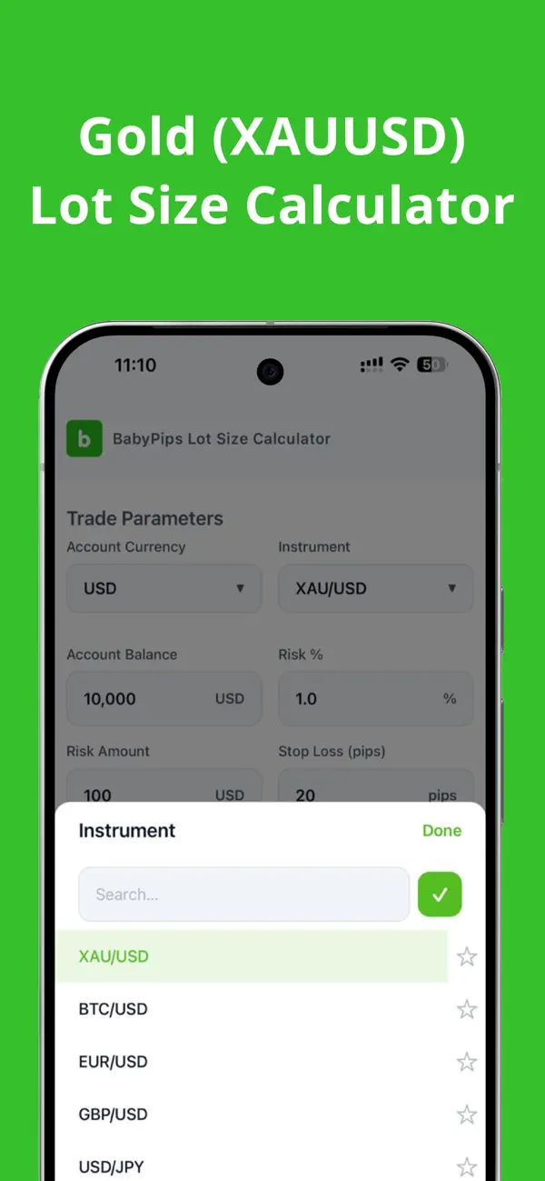 Screenshot #2 pour Babypips Lot Size Calculator