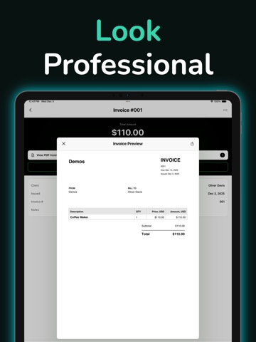 Invoice ASAP: Bill Maker iPad screenshot