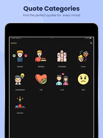 Status and Quotes for WhatsApp iPad screenshot