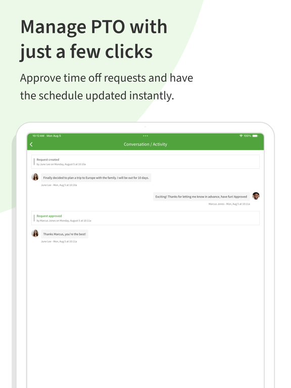 When I Work Staff Scheduling iPad screenshot
