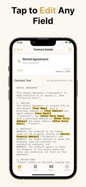 Contract Maker - AI Generator screenshot 2