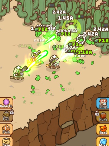 Idle Cat Gunner: Shooter RPG iPad screenshot