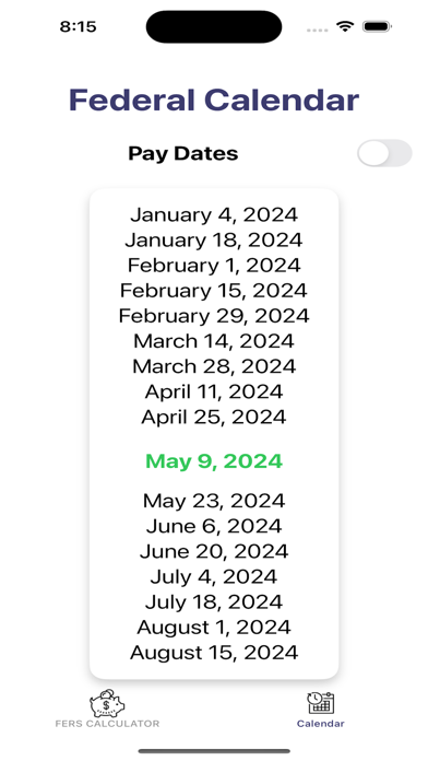 FERS Calculator Screenshot