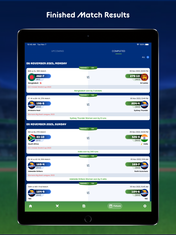 Cricket Fast Live Line iPad screenshot 8 - Sports app