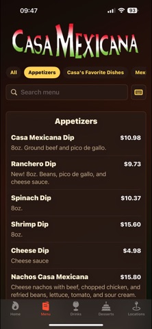 Casa Mexicana Memphis iPhone screenshot