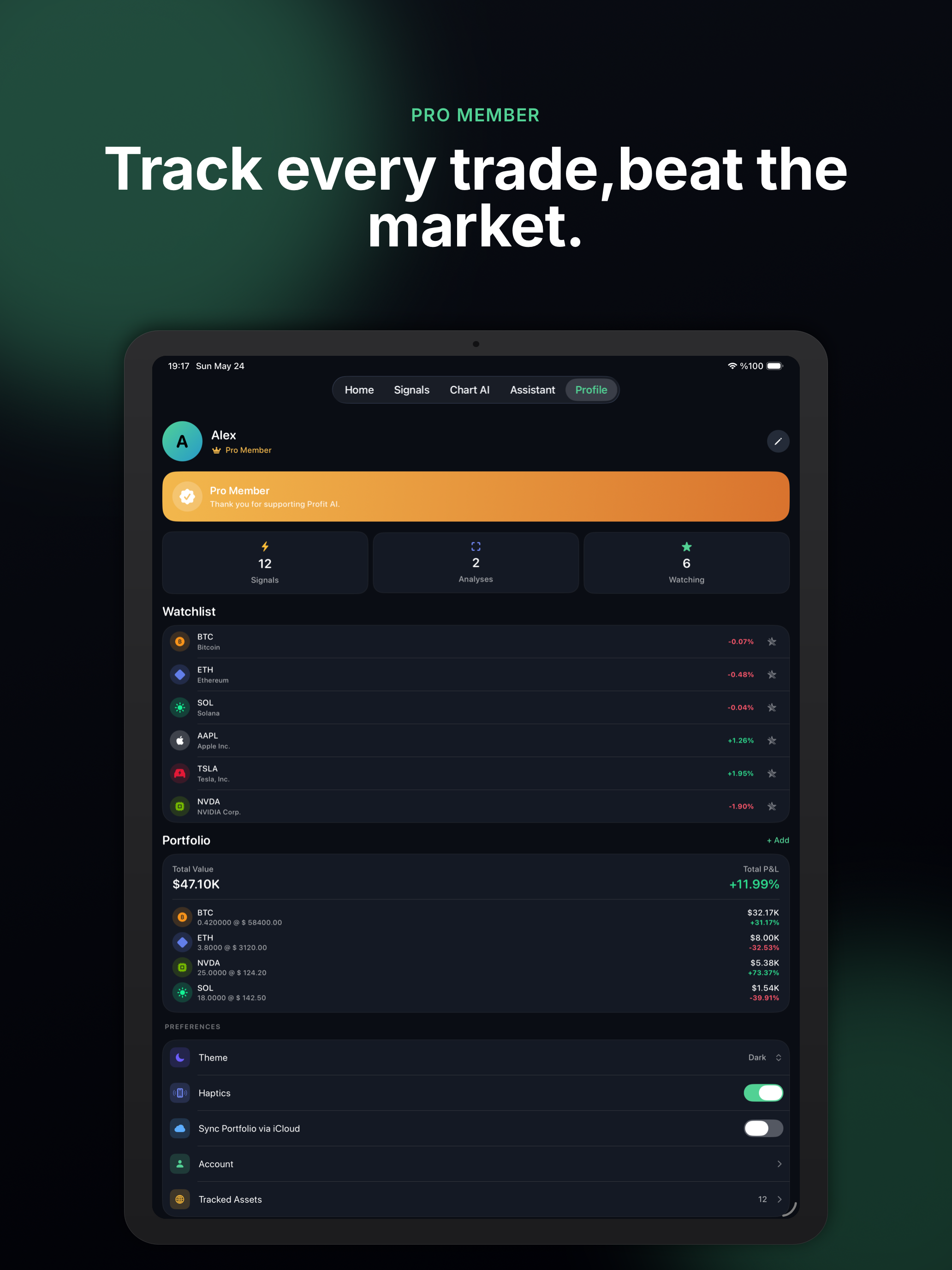 Profit AI Trade Signal Scanner