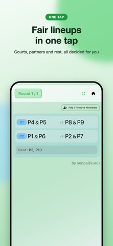PickleBall Match Maker iPhone screenshot 1
