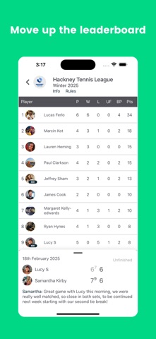 Spin: Tennis Partners, Leagues screenshot