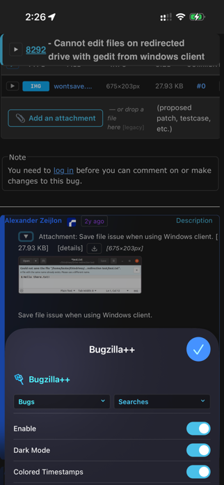 Bugzilla++ Screenshot 1 of 3