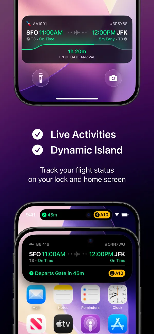 Flighty – Live Flight Tracker iPhone App Screenshot 3 – Reisen