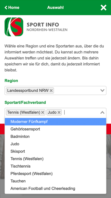Sport Info NRW Screenshot