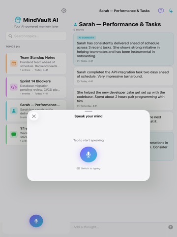 MindVault AI iPad screenshot
