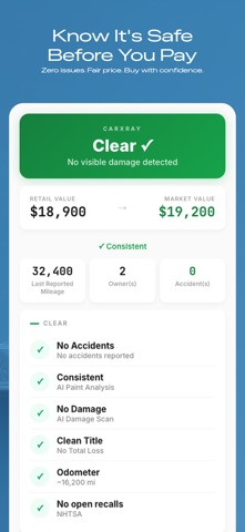CarXray: VIN Check & AI Scan iPhone screenshot