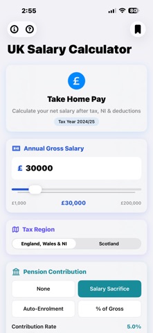 Salary Cal iPhone screenshot