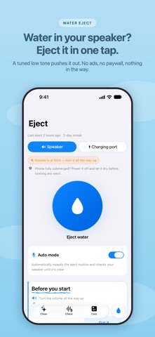 Water Eject: Clear Speaker Captura de pantalla de la aplicación