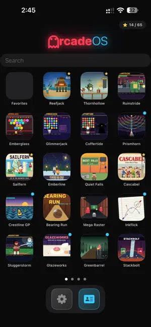 ArcadeOS screenshot 1