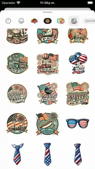 Vintage 4th of July Stickers iphone bilder 2