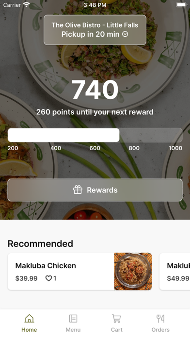 The Olive Bistro iPhone screenshot 1 - Food & Drink app