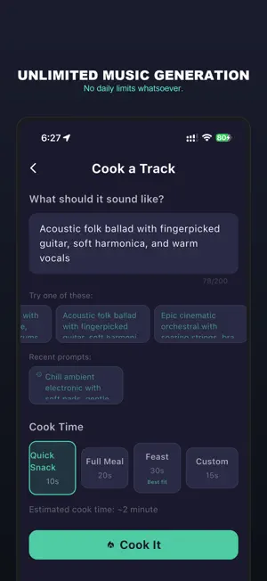 Music Kitchen - Local AI songs screenshot 1