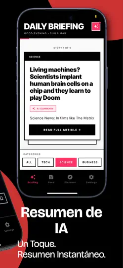 Captura de pantalla de Peyk News - Noticias IA en iPhone 2