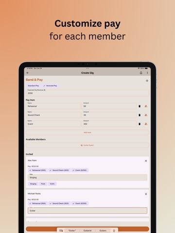 Gigditty: Gig Manager iPad screenshot