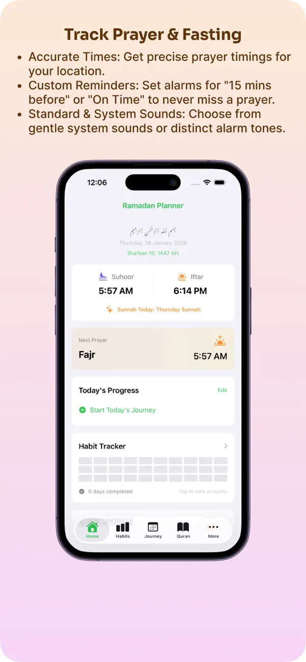 Screenshot #1 pour Ramadan Planner: Track & Pray
