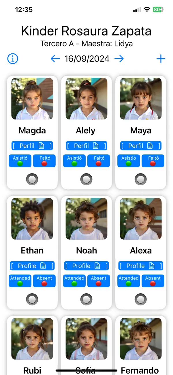 Screenshot #1 pour AsistenciaKinder