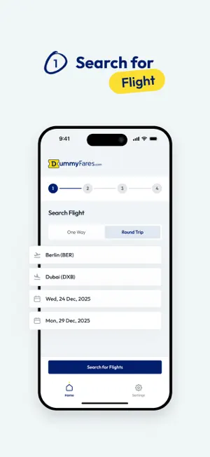 DummyFares: Flight Itinerary screenshot 2