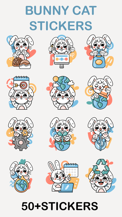 Screenshot #1 pour Bunny Cat Stickers