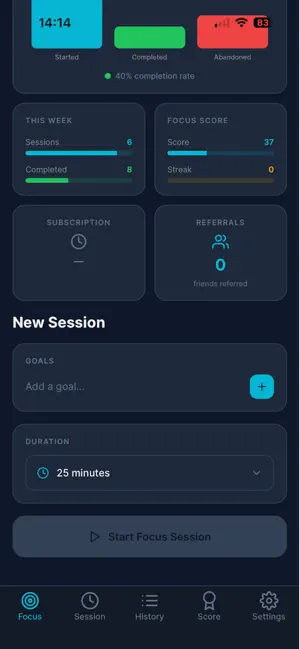 DeepFocus: Session Tracker screenshot 4