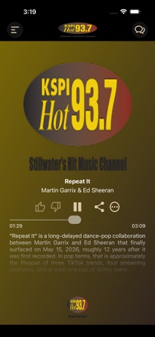 KSPI Hot 93.7 app screenshot