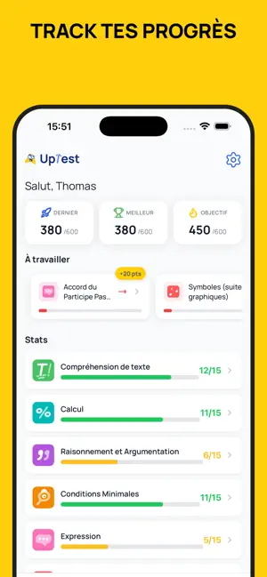 UpTest - préparation TAGE MAGE screenshot 4