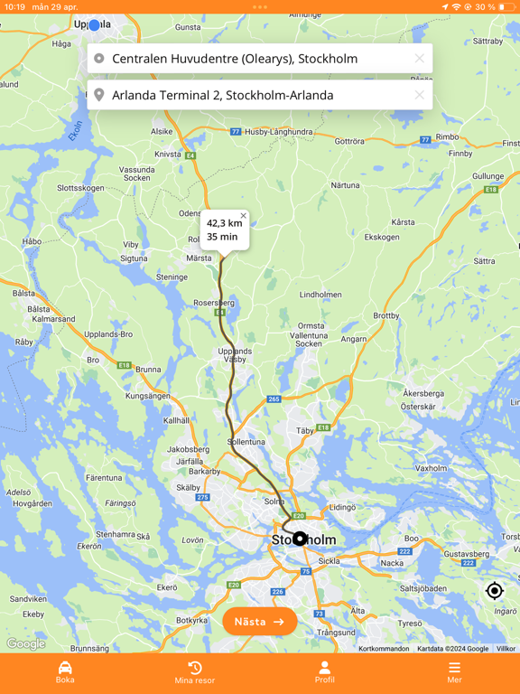 Screenshot #4 pour Taxibokning Sverige