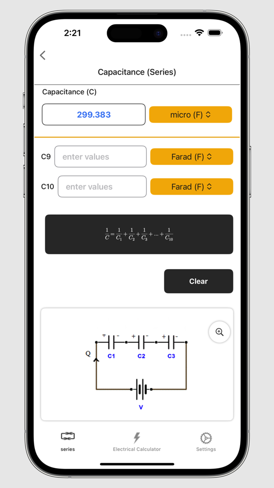 #6. Electrical Series Calculator (iOS) Podle: V PUGAZHENTHI