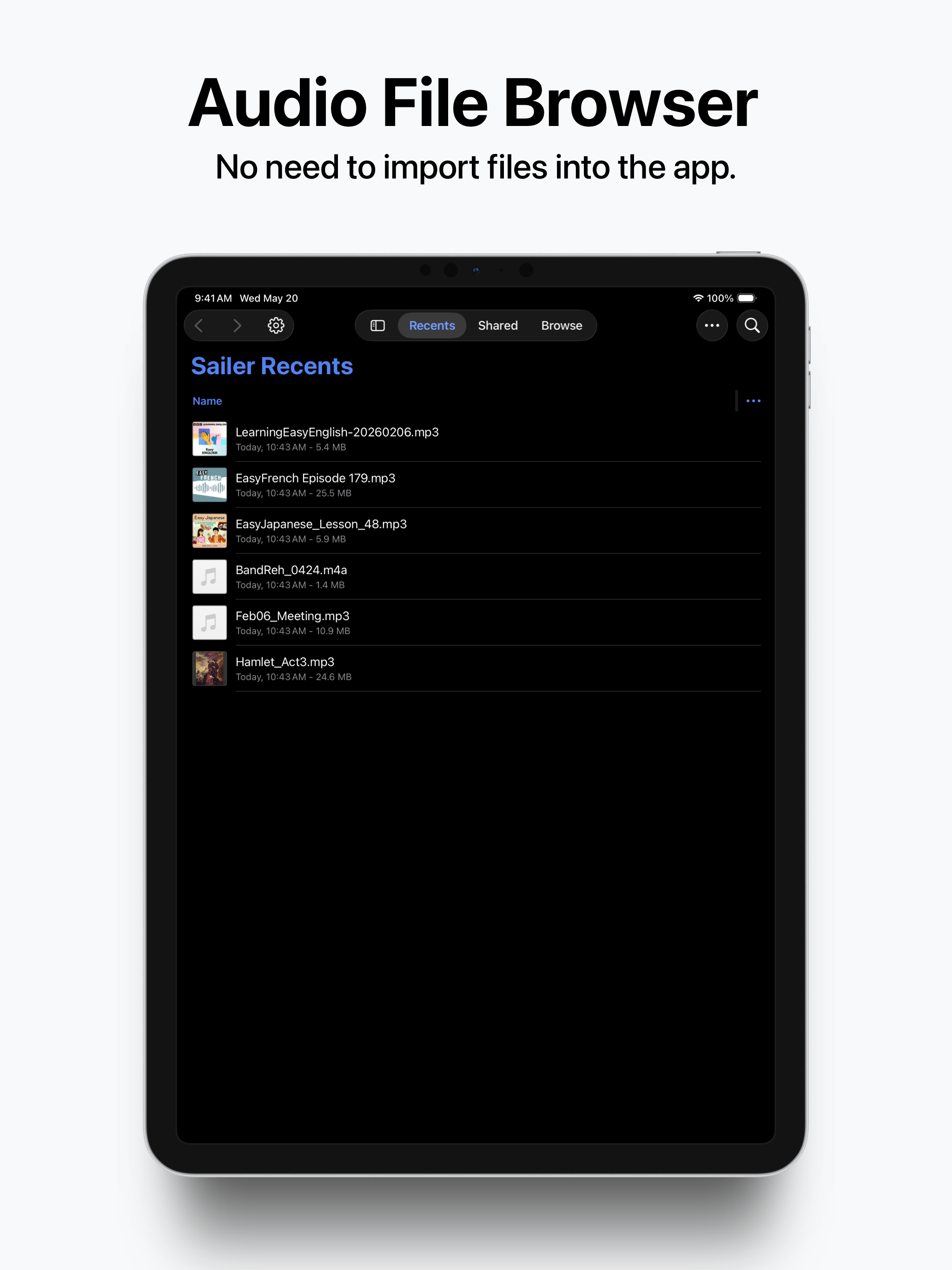 Sailer: Audio File Player