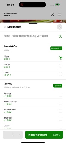 Pizzeria Milano Hamm screenshot