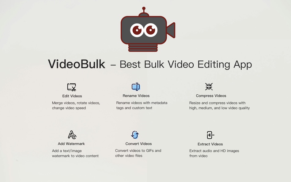 #1. VideoBulk (macOS) 由: 栋 陈