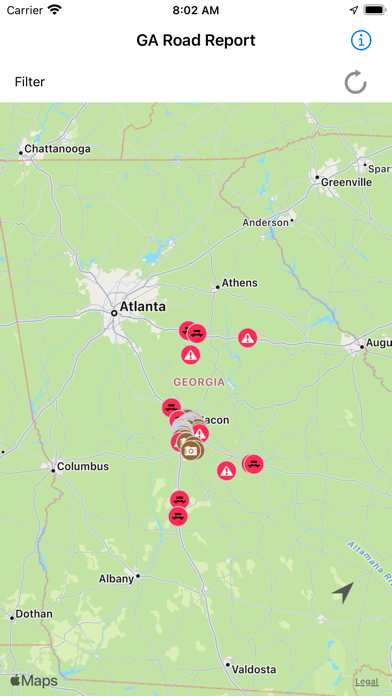 Georgia Road Report Screenshot 1 - AppWisp.com Georgia Road Report Screenshot 1 - AppWisp.com