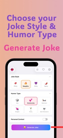 Joking X: AI Adult Jokes iPhone screenshot