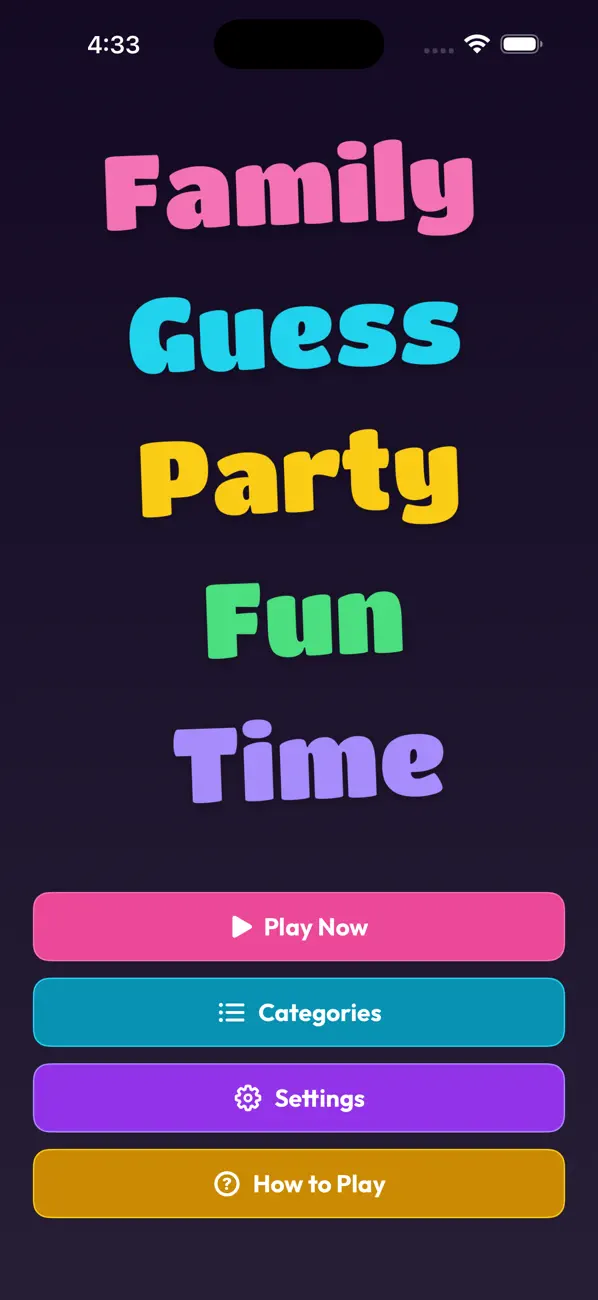 Screenshot #1 pour Family Guess Party Fun Time