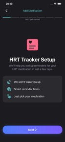 HRTMe: HRT & Menopause Tracker screenshot