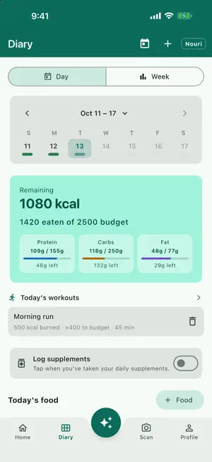 Nouri AI Calorie Counter Coach screenshot 4