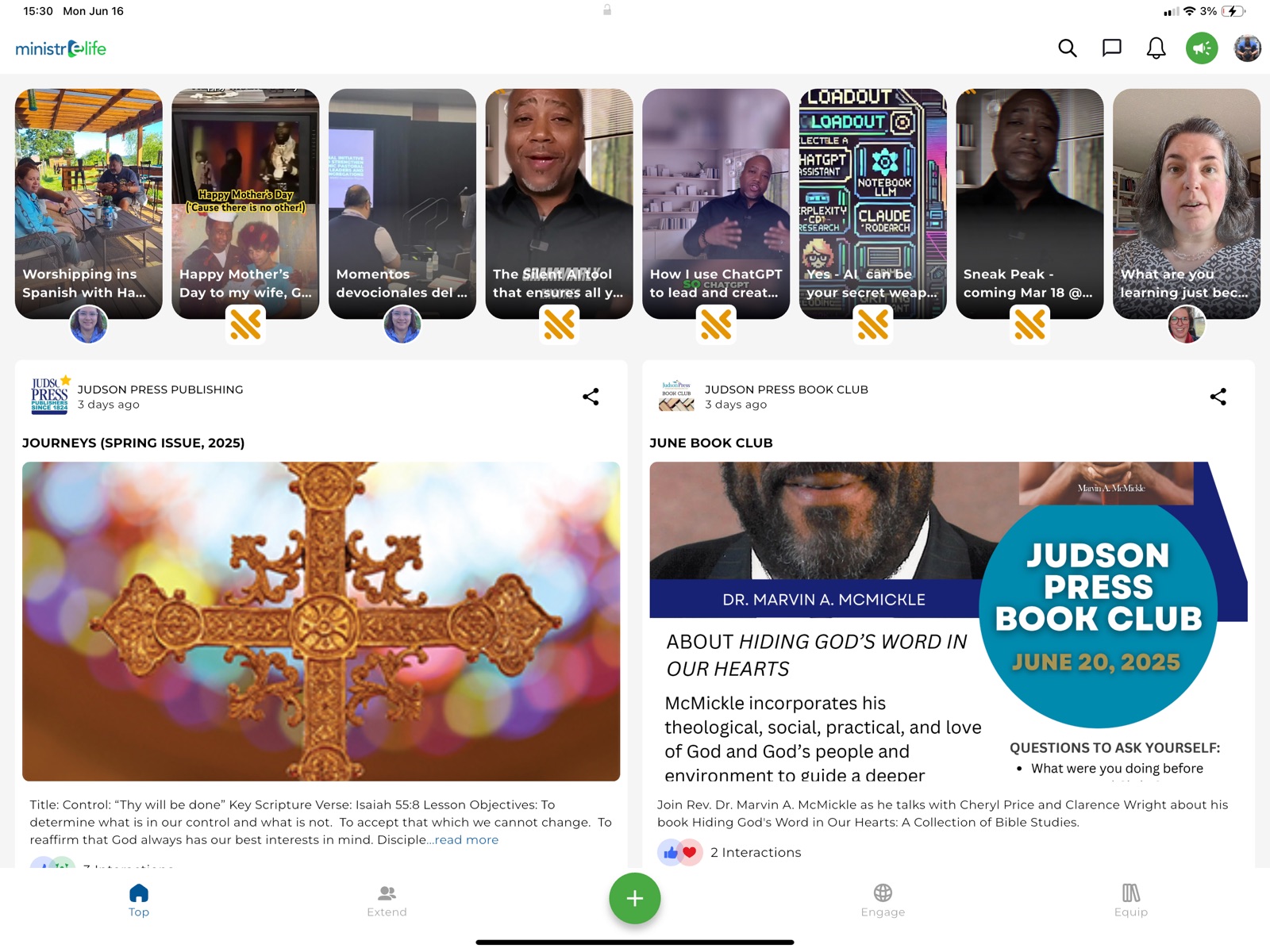 MinistrElife ipad screenshot 1