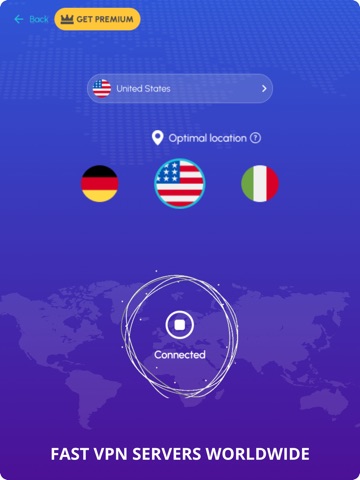 United VPN - Fast & Secure DNS iPad screenshot