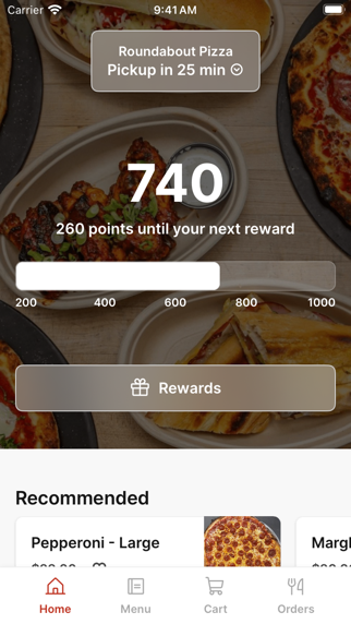 Roundabout Pizza iPhone screenshot 1 - Food & Drink app