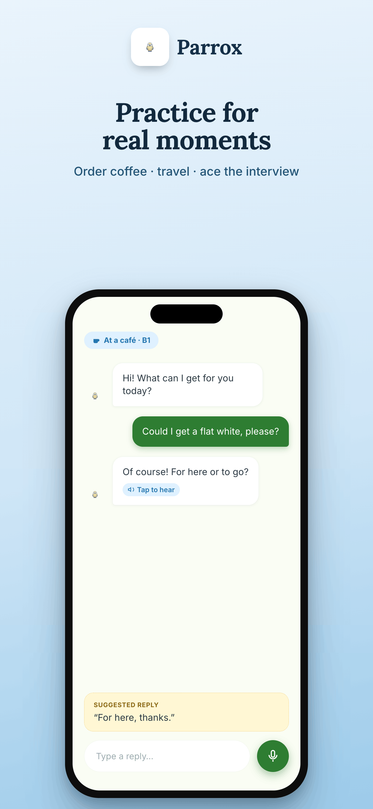 Parrox - AI English Coach