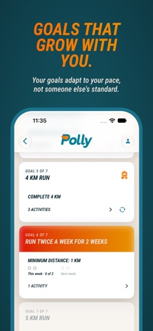 Polly | Walk Run Ride Tracker screenshot