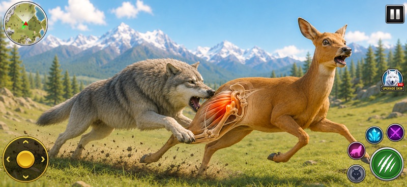 Wolf Simulator 3D Wild Animal screenshot 1