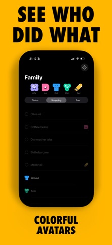 Grocery List Share iPhone screenshot